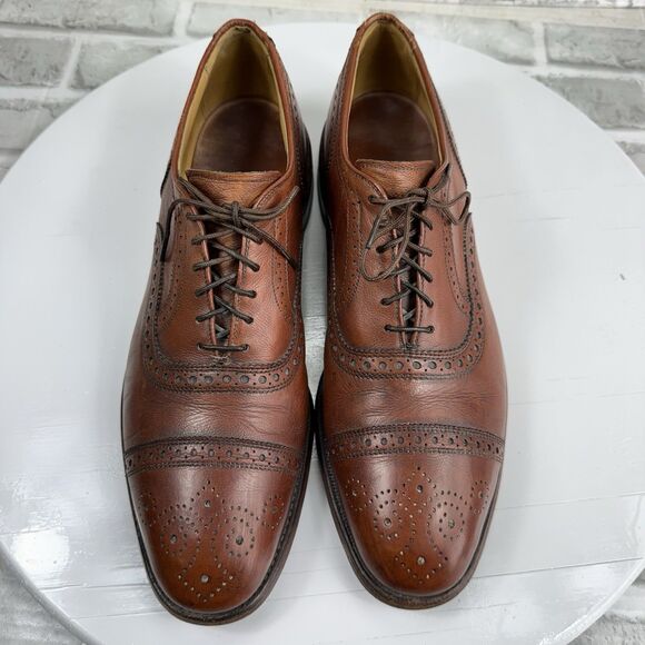 Allen Edmonds Strand Men\'s Size 9.5 Brown Leather Cap-Toe Dress Lace Up Oxfords main image 5